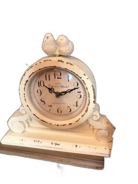 Bird Shabby Chic Mantel Clock